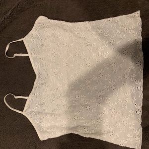 rampage large white lace camisole